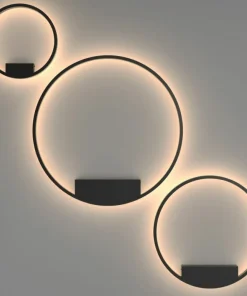 Czarna lampa sufitowa, zintegrowany LED MOD058CL-L35B3K z serii RIM*Sklep Kaja Discount