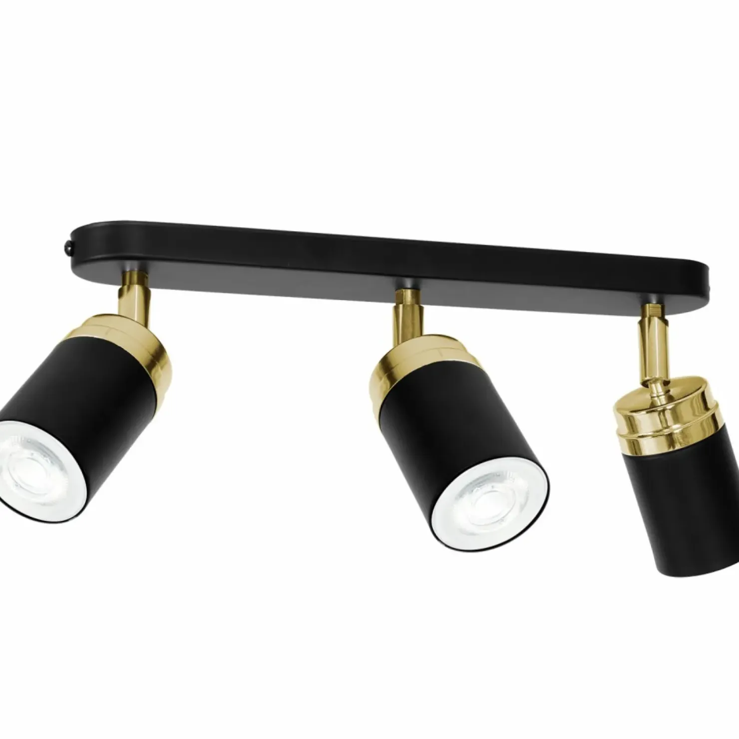 Outlet Sklep Kaja Czarna lampa sufitowa, złote dekoracje LX 5165 z serii RENO | Kaja