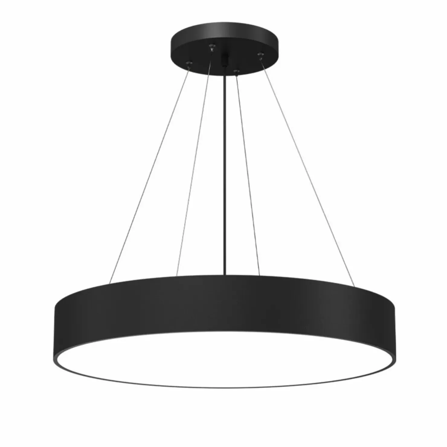 Clearance Sklep Kaja Czarna lampa wisząca do sypialni ⌀60cm ANT 5210 SENGO | Kaja
