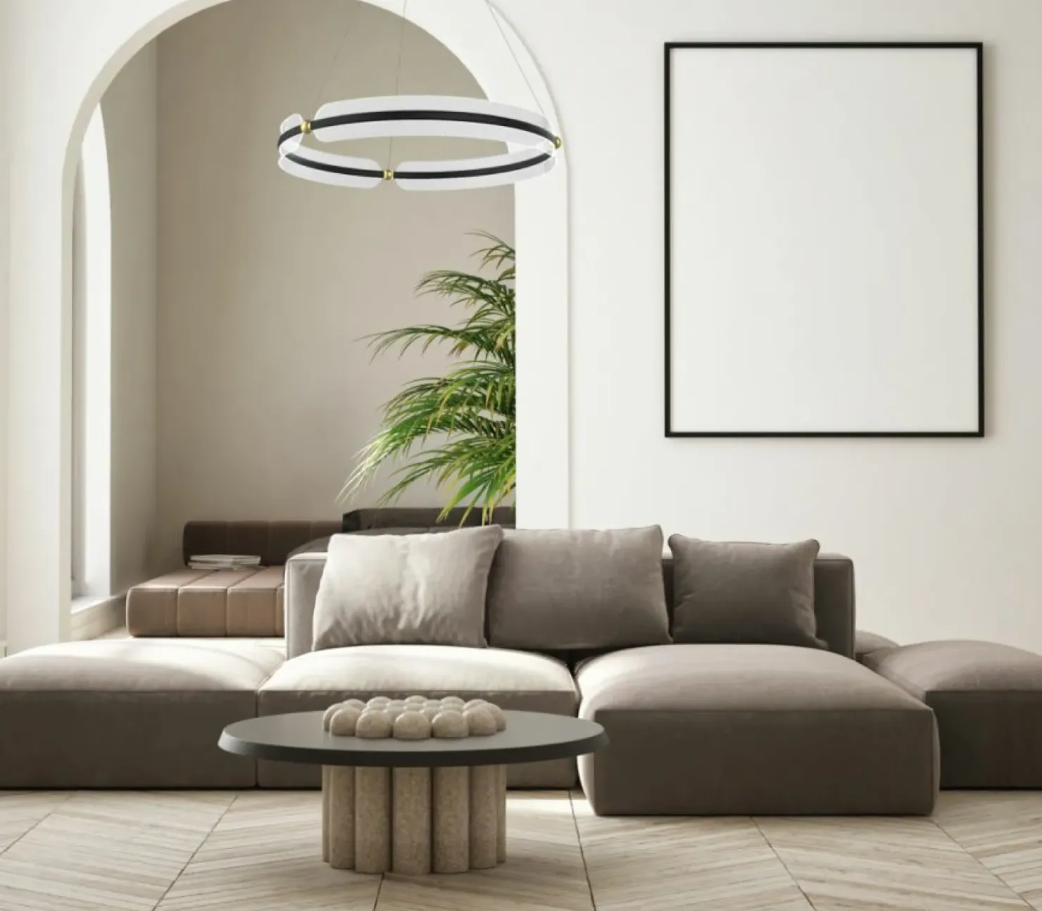 Best Sale Sklep Kaja Czarna lampa wisząca LED koło PND-62738-53W-3K-BK-GD FARIS | Kaja