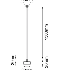 Store Sklep Kaja Czarna lampa wisząca na jedną żarówkę GX53 ANT 5163 NO. MINI | Kaja