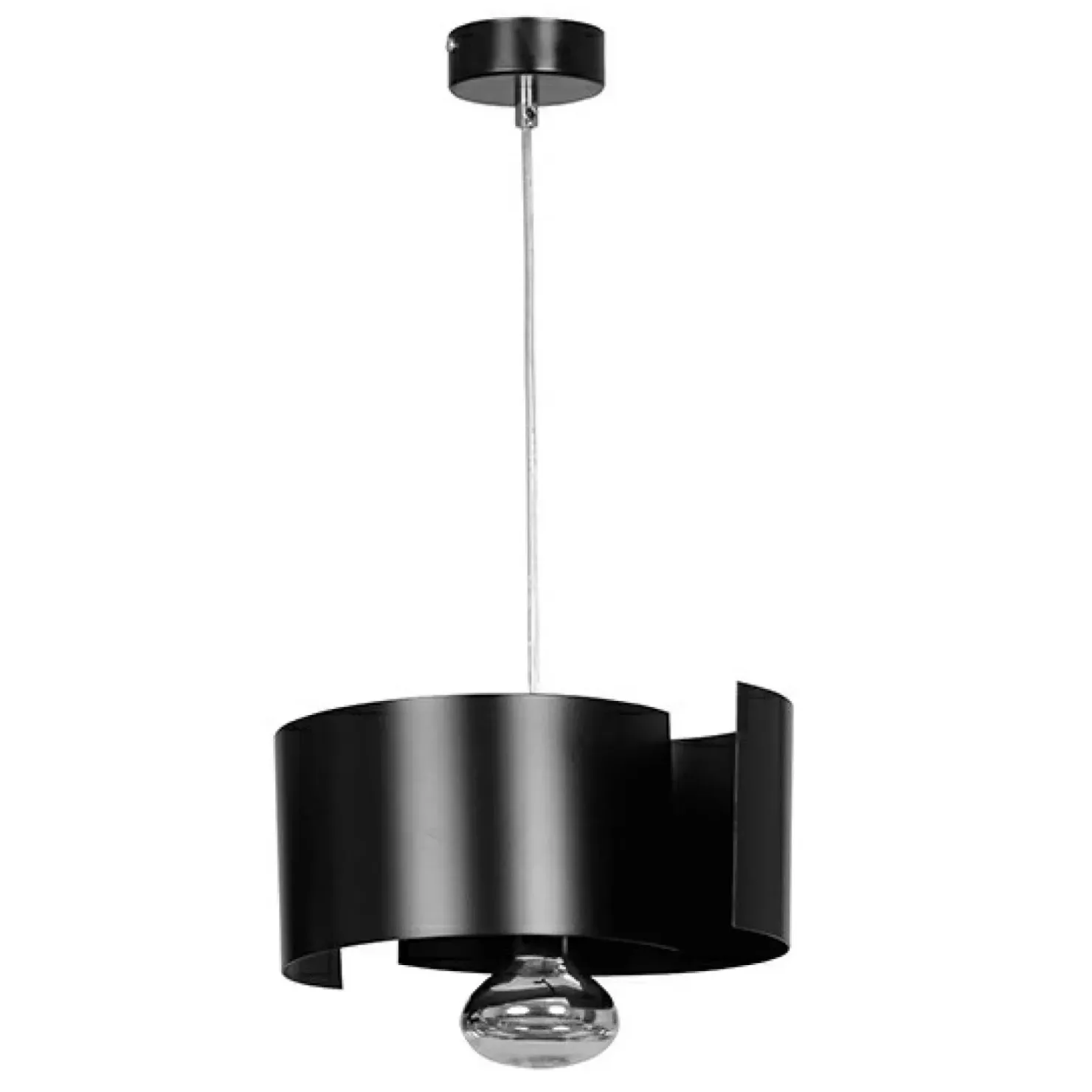 Discount Sklep Kaja Czarna lampa wisząca na ozdobną żarówkę 284/1 VIXON | Kaja Oświetlenie