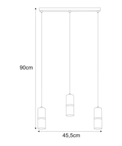 Best Sale Sklep Kaja Czarna lampa wisząca na podłużnej listwie K-5246 z serii VESTA
