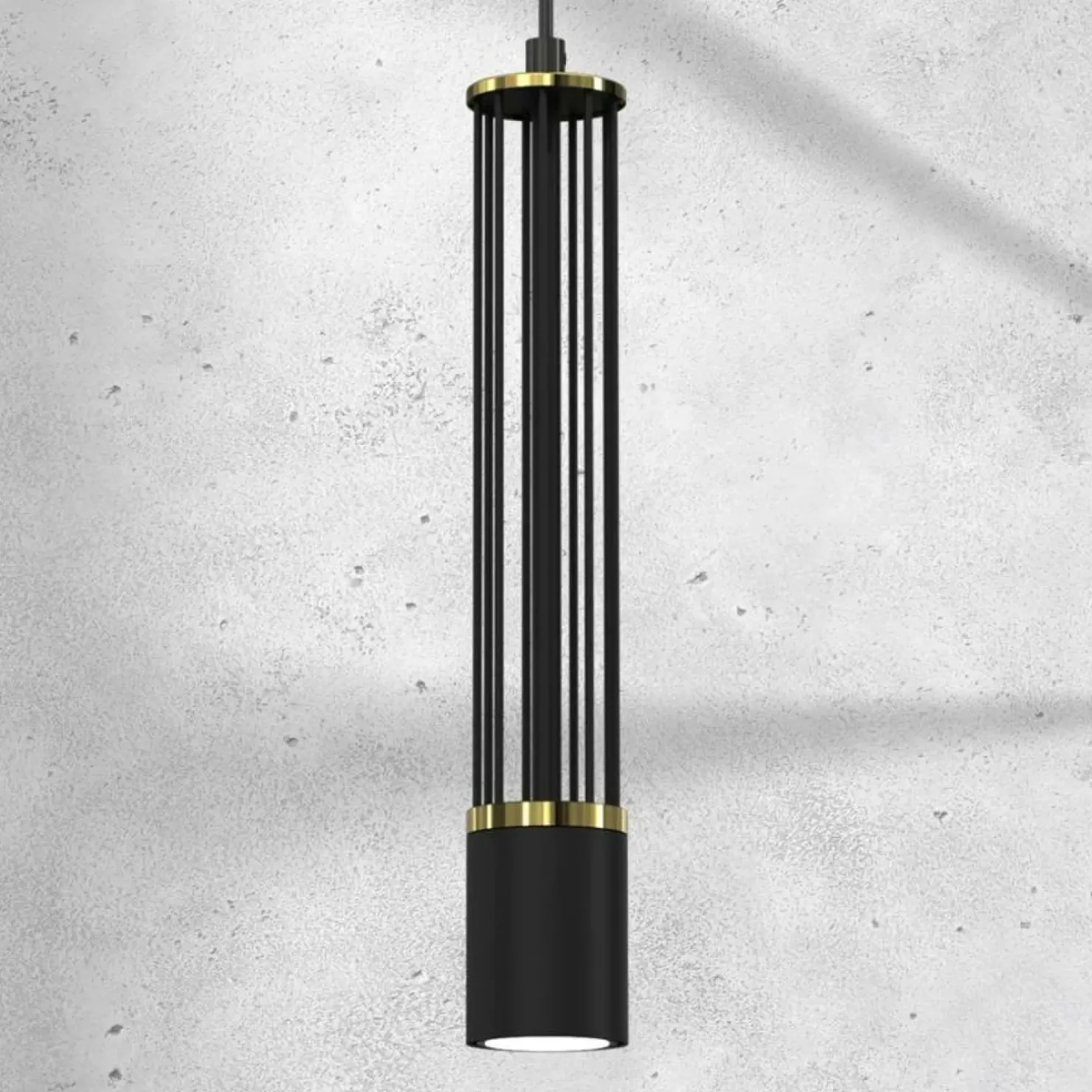 Discount Sklep Kaja Czarna lampa wisząca, nowoczesna tuba MLP8409 z serii ESTILO | Kaja Oświetlenie