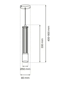 Discount Sklep Kaja Czarna lampa wisząca, nowoczesna tuba MLP8409 z serii ESTILO | Kaja Oświetlenie