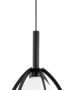 Hot Sklep Kaja Czarna lampa wisząca, ozdobny klosz AL 61363 z serii POMA | Kaja Oświetlenie