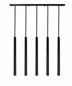 Cheap Sklep Kaja Czarna lampa wisząca, tuby na listwie ANT 5528 YABU | Kaja Oświetlenie