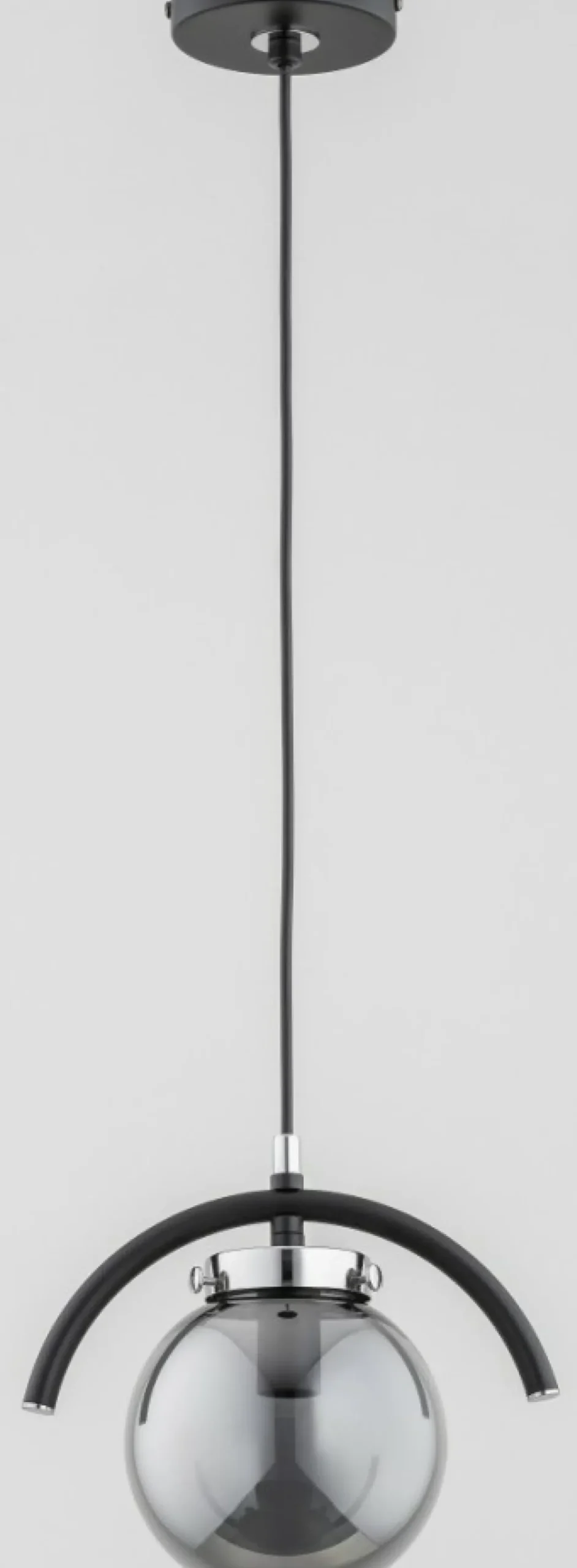 Outlet Sklep Kaja Czarna lampa wisząca z chromowanymi elementami AL 60864 | Kaja