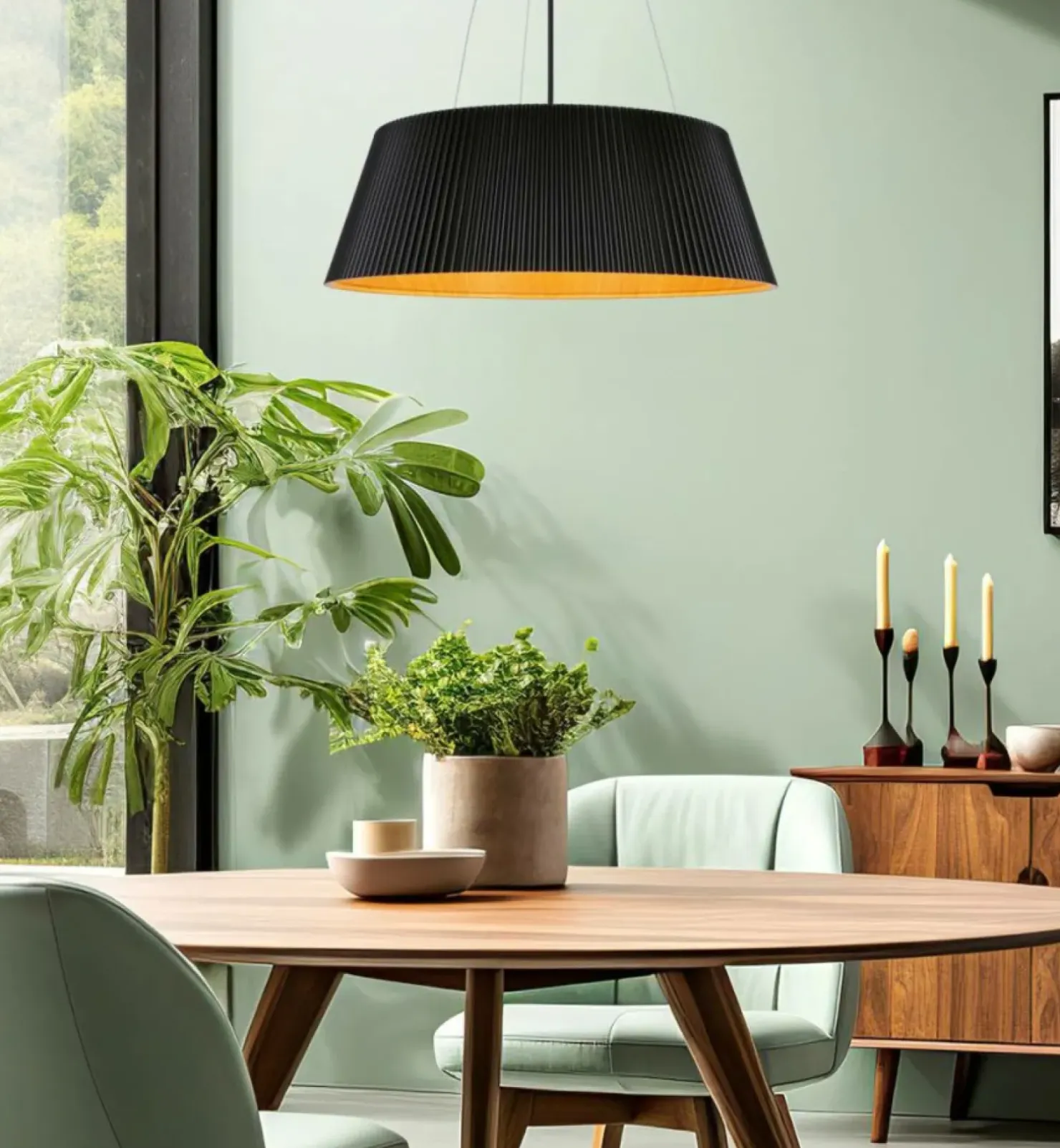 Fashion Sklep Kaja Czarna lampa wisząca z dekoracyjnym abażurem 31-24183 z serii UMBRIA | Kaja Oświ