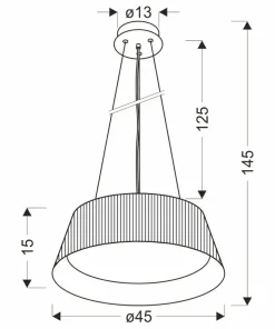 Fashion Sklep Kaja Czarna lampa wisząca z dekoracyjnym abażurem 31-24183 z serii UMBRIA | Kaja Oświ