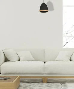 Best Sklep Kaja Czarna lampa wisząca z drewnianą obwódką MLP8852 z serii STUDIO | Kaja Oświetlen