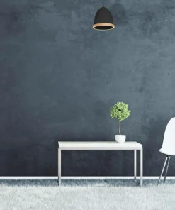 Best Sklep Kaja Czarna lampa wisząca z drewnianą obwódką MLP8852 z serii STUDIO | Kaja Oświetlen