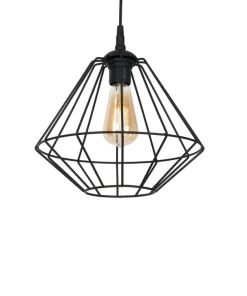 Best Sale Sklep Kaja Czarna lampa wisząca z drucianym kloszem MLP4789 COLIN | Kaja