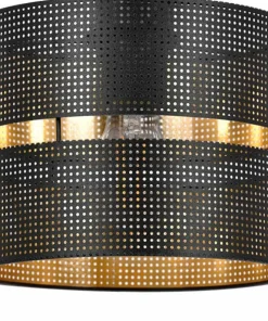 Czarna lampa wisząca z dwuczęściowym abażurem K-5220 z serii ZIMBO*Sklep Kaja Shop