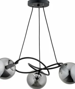 Cheap Sklep Kaja Czarna lampa wisząca z grafitowymi kloszami AL 62344 VELTA | Kaja