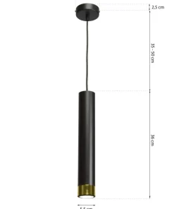 Best Sklep Kaja Czarna lampa wisząca z jednym źródłem światła MLP6239 z serii DANI | Kaja Oświet