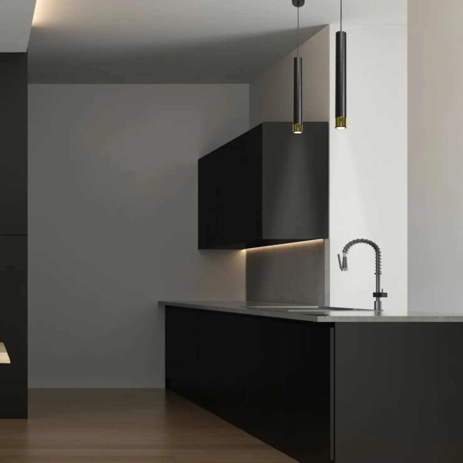 Best Sklep Kaja Czarna lampa wisząca z jednym źródłem światła MLP6239 z serii DANI | Kaja Oświet