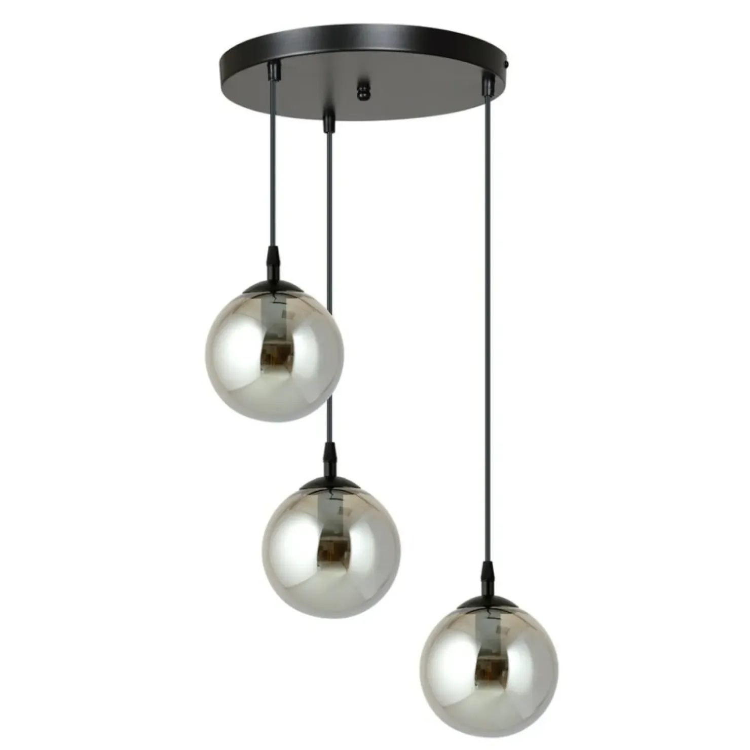Cheap Sklep Kaja Czarna lampa wisząca z kloszami do salonu 712/3PREM | Kaja Oświetlenie