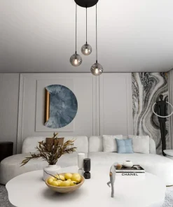 Cheap Sklep Kaja Czarna lampa wisząca z kloszami do salonu 712/3PREM | Kaja Oświetlenie