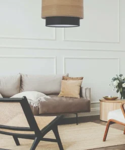 New Sklep Kaja Czarna lampa wisząca z podwójnym abażurem 31-21656 z serii RUBEN | Kaja Oświetle