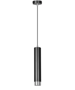 Best Sklep Kaja Czarna lampa wisząca ze srebrnymi zrobieniami 643/1 | Kaja Oświetlenie