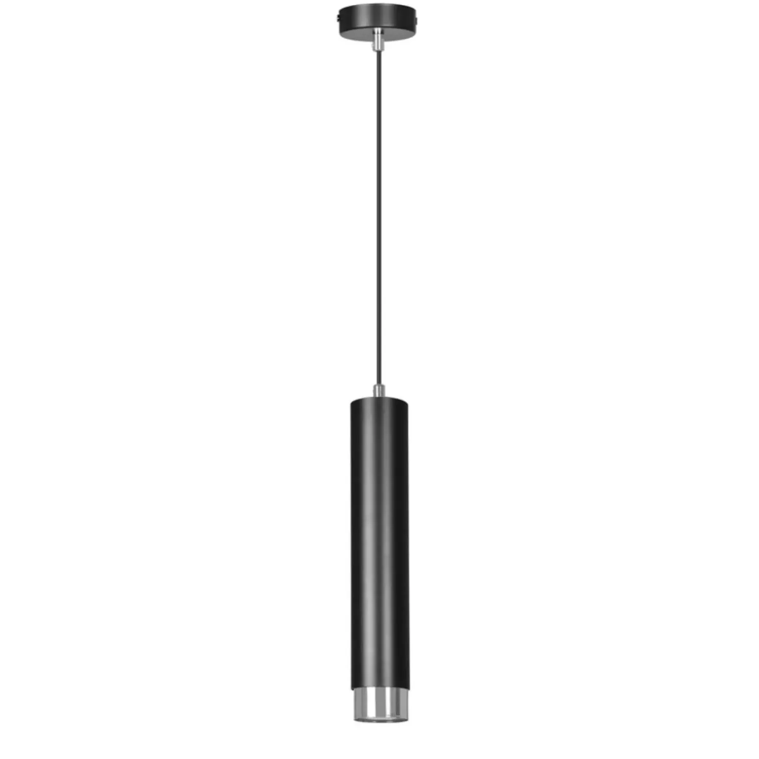 Best Sklep Kaja Czarna lampa wisząca ze srebrnymi zrobieniami 643/1 | Kaja Oświetlenie