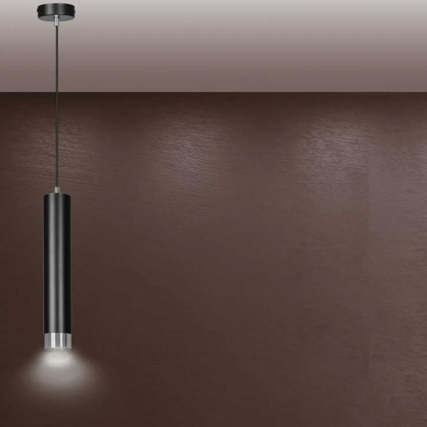 Best Sklep Kaja Czarna lampa wisząca ze srebrnymi zrobieniami 643/1 | Kaja Oświetlenie