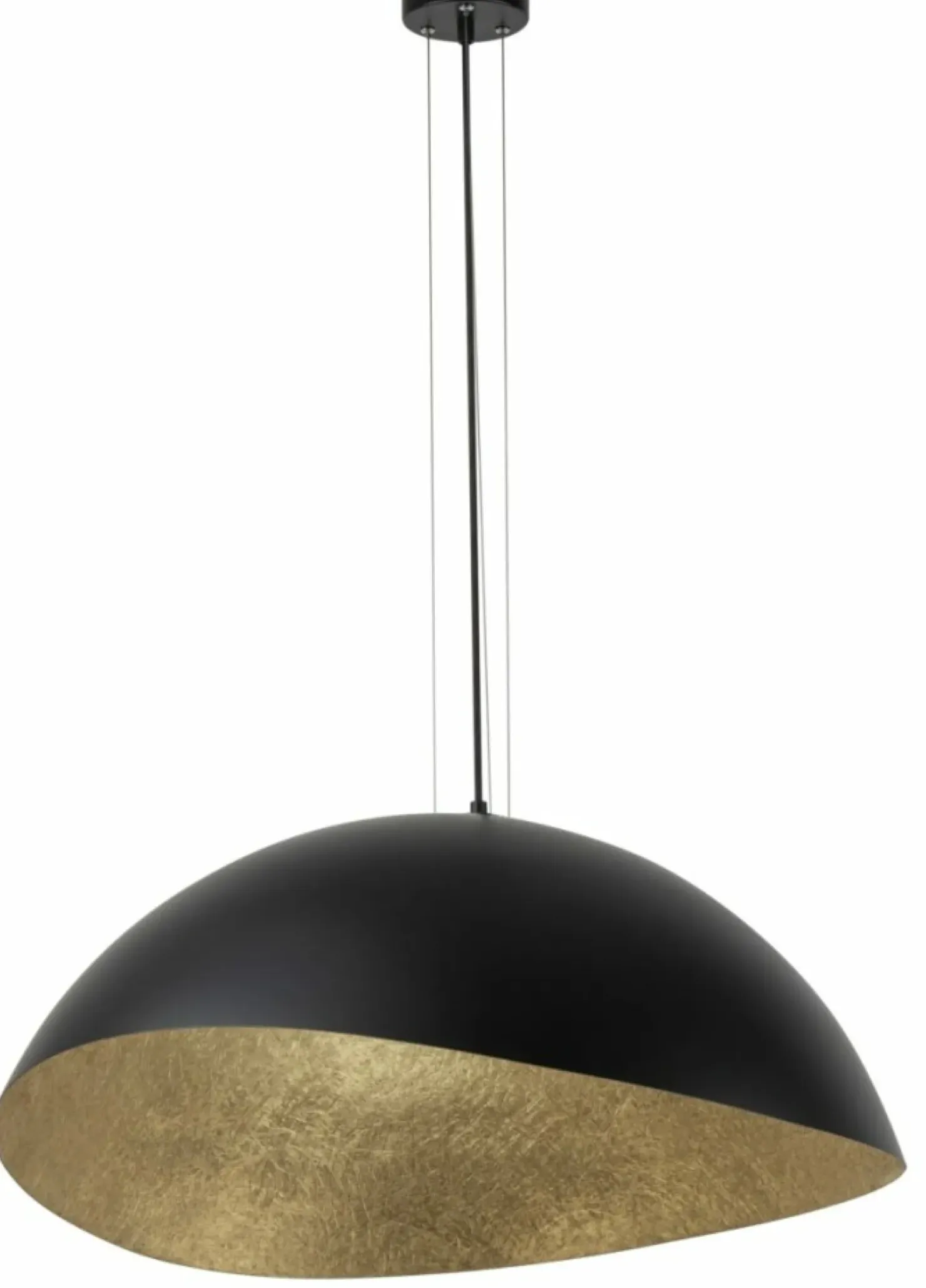 New Sklep Kaja Czarna lampa wisząca ze złotym wnętrzem SIG 40602 z serii SOLARIS
