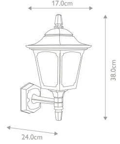 Czarna lampa zewnętrzna, ścienna CPM1-BLACK z serii CHAPEL MINI*Sklep Kaja Hot
