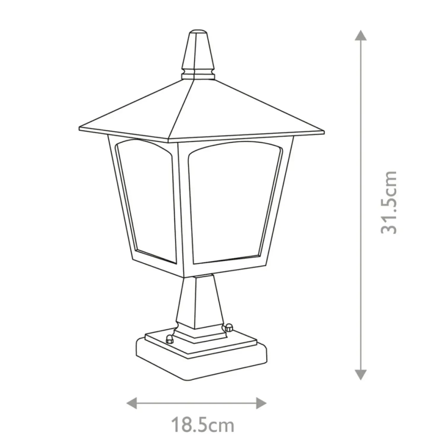 Czarna lampa zewnętrzna, cokołowa BL7-BLACK z serii YORK*Sklep Kaja Best Sale