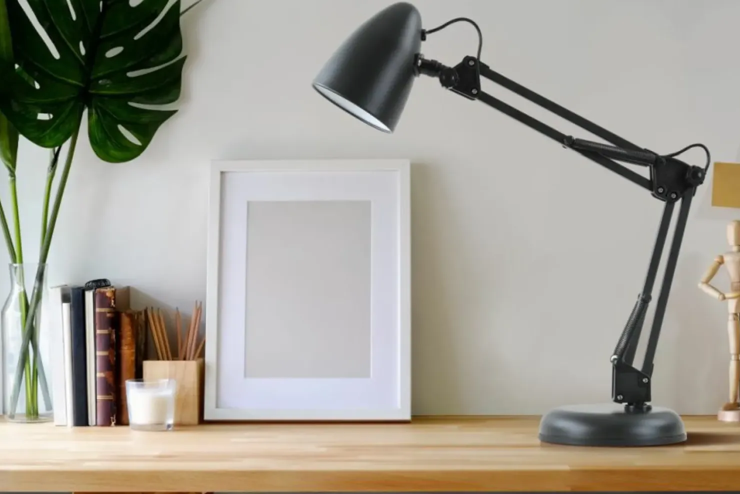 Czarna lampka biurkowa w stylu kreślarskim TB-29928-BK z serii NOTA*Sklep Kaja Flash Sale