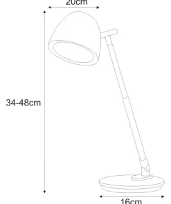 Czarna lampka biurkowa, wbudowany LED K-BL1528 z serii LOLEK*Sklep Kaja Clearance