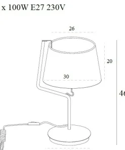 Czarna lampka nocna z abażurem MX T0029 CHICAGO | Kaja Oświetlenie*Sklep Kaja Hot