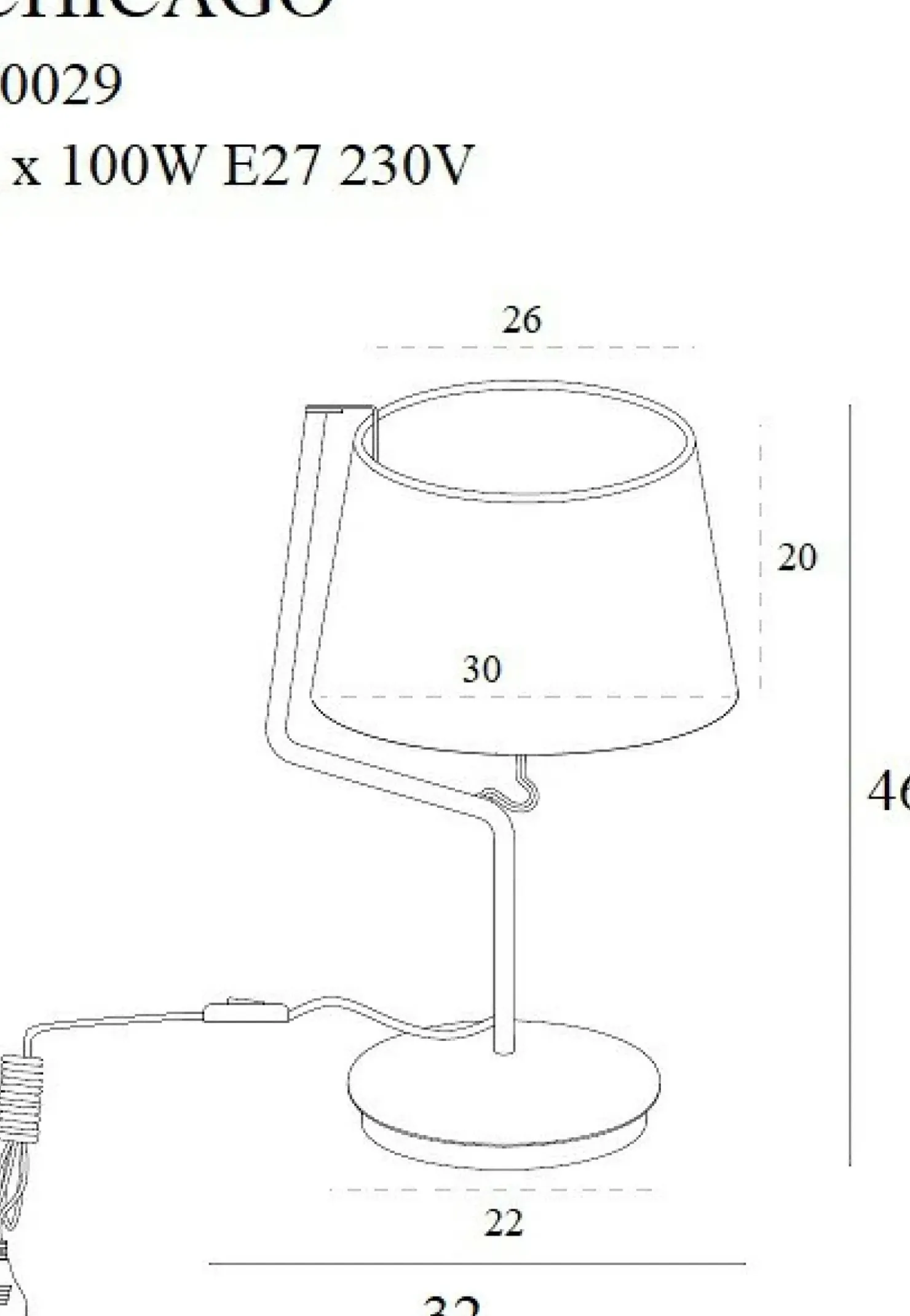 Czarna lampka nocna z abażurem MX T0029 CHICAGO | Kaja Oświetlenie*Sklep Kaja Hot