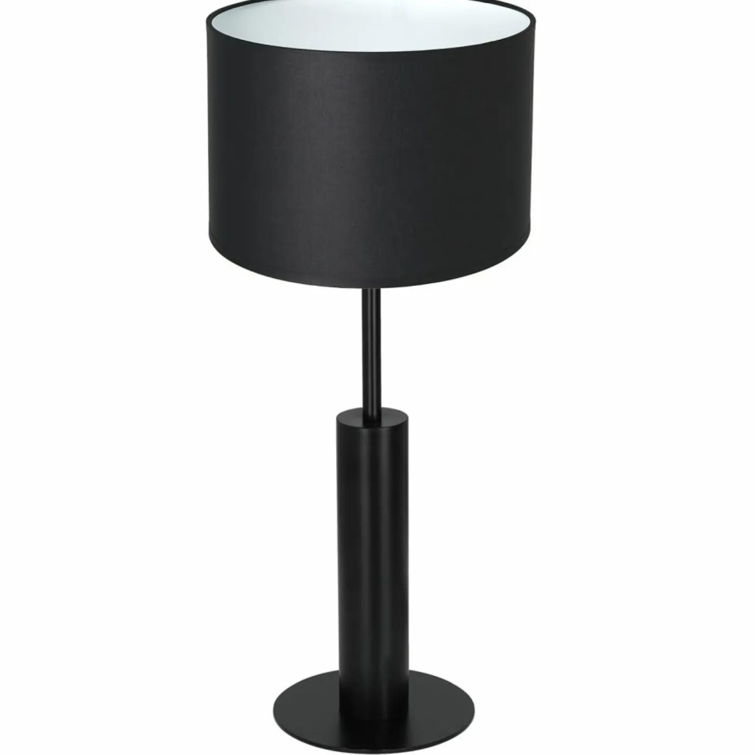 Czarna lampka nocna, z klasycznym abażurem LX 3677 z serii TABLE LAMPS*Sklep Kaja New