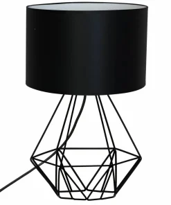 Czarna lampka stołowa, druciana podstawka LX 8065 z serii BASKET NEW*Sklep Kaja Clearance