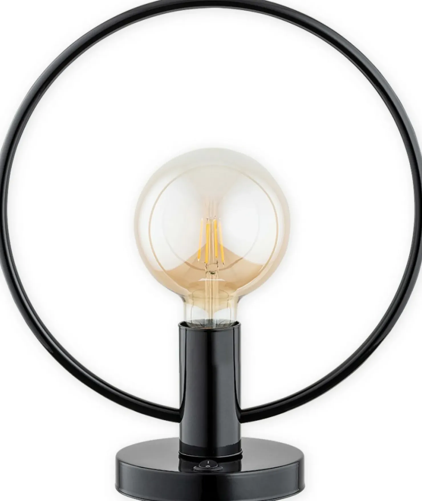 Czarna lampka stołowa połyskująca 1xE27 O2958 L1 CZA | Kaja*Sklep Kaja Shop