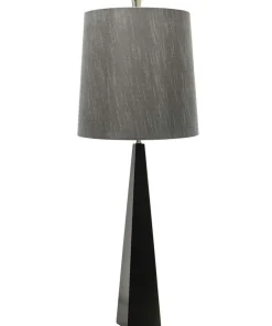 Czarna lampka stołowa z abażurem ASCENT-TL-BLK z serii ASCENT*Sklep Kaja Online