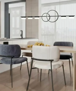 Outlet Sklep Kaja Czarna, ledowa lampa do oświetlenia stołu WF 7030-702 MESSINA | Kaja czarnymat