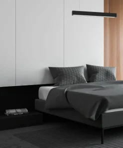 Clearance Sklep Kaja Czarna, liniowa lampa wisząca nad stół 64cm MLP8911 LUNGO | Kaja