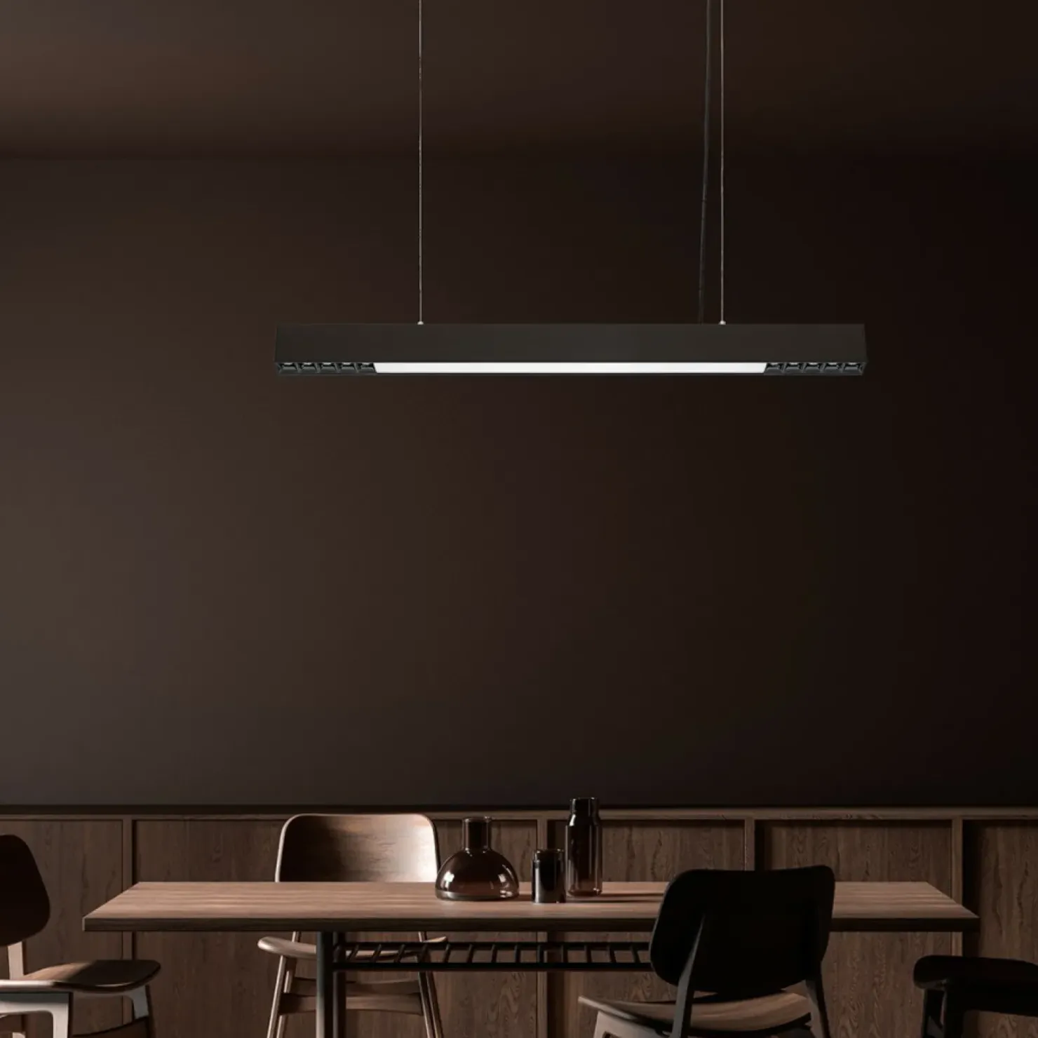 Hot Sklep Kaja Czarna listwa LED nad stół 80cm LP-1301/1P M BK SMART CALI | Kaja