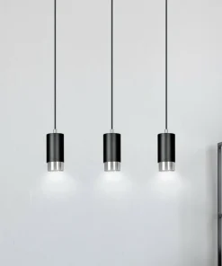 Best Sale Sklep Kaja Czarna listwa z trzema wiszącymi lampami 816/3 | Kaja Oświetlenie