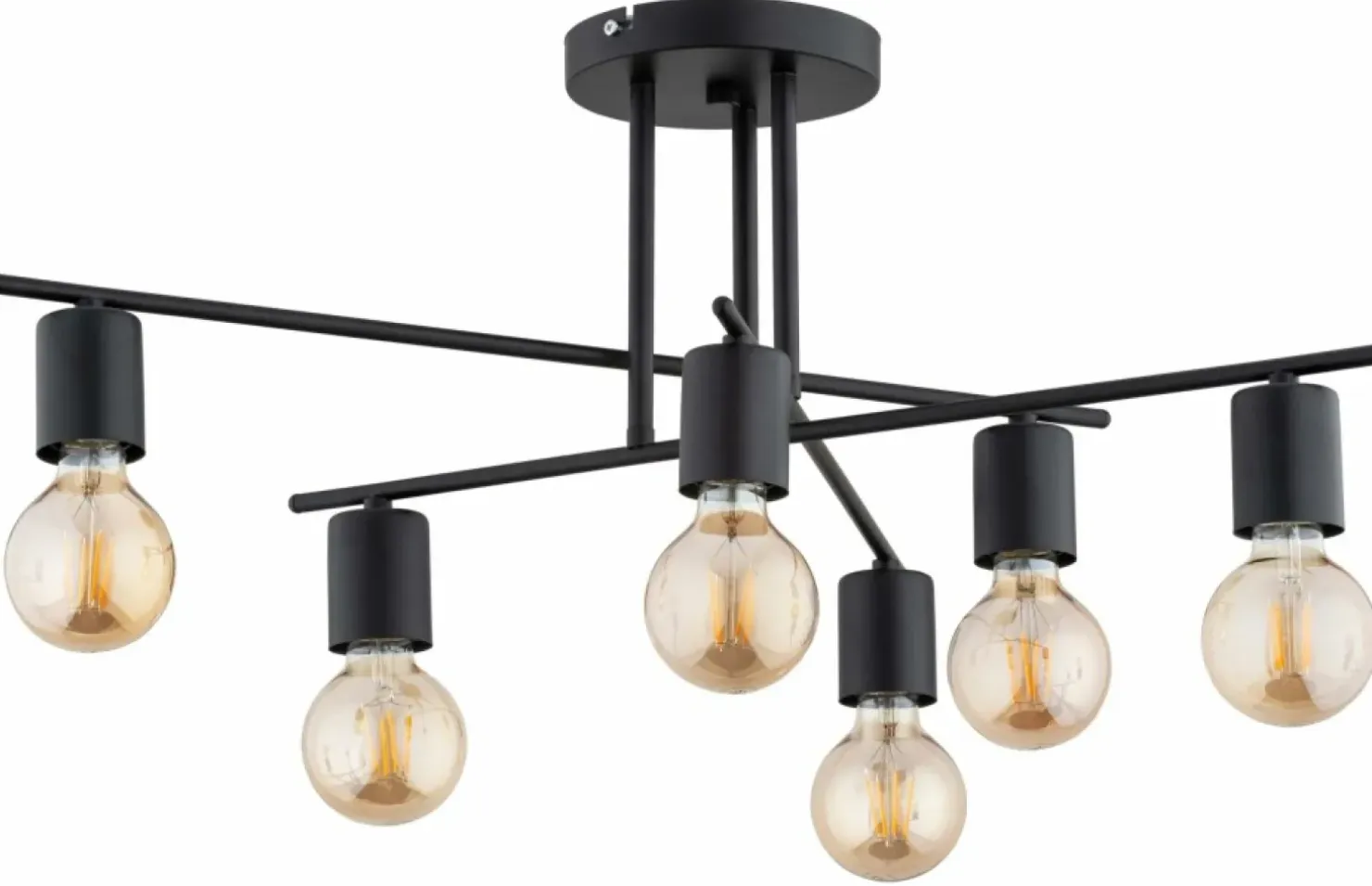 Clearance Sklep Kaja Czarna, loftowa lampa sufitowa do salonu AL 63189 PANAMA | Kaja