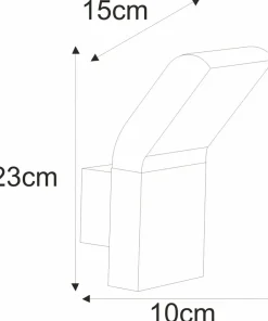 Czarna, nowoczesna lampa elewacyjna LED K-8146 VIDAR | Kaja*Sklep Kaja Fashion