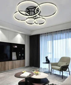 Czarna, nowoczesna lampa sufitowa LED WF 9049-605 PERPIGNON | Kaja*Sklep Kaja Discount