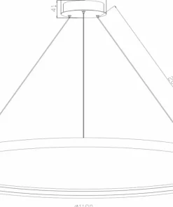 Best Sale Sklep Kaja Czarna okrągła lampa LED wisząca PL210503-1200-BK CARLO | Kaja
