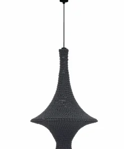 Clearance Sklep Kaja Czarna, pleciona lampa wisząca do sypialni ANT 5113 ALDA | Kaja