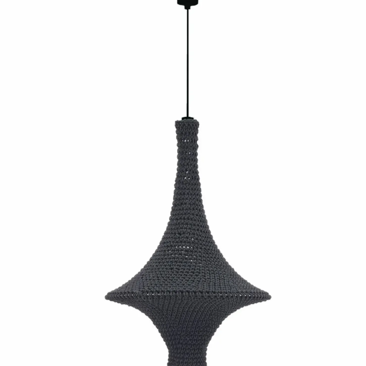 Clearance Sklep Kaja Czarna, pleciona lampa wisząca do sypialni ANT 5113 ALDA | Kaja
