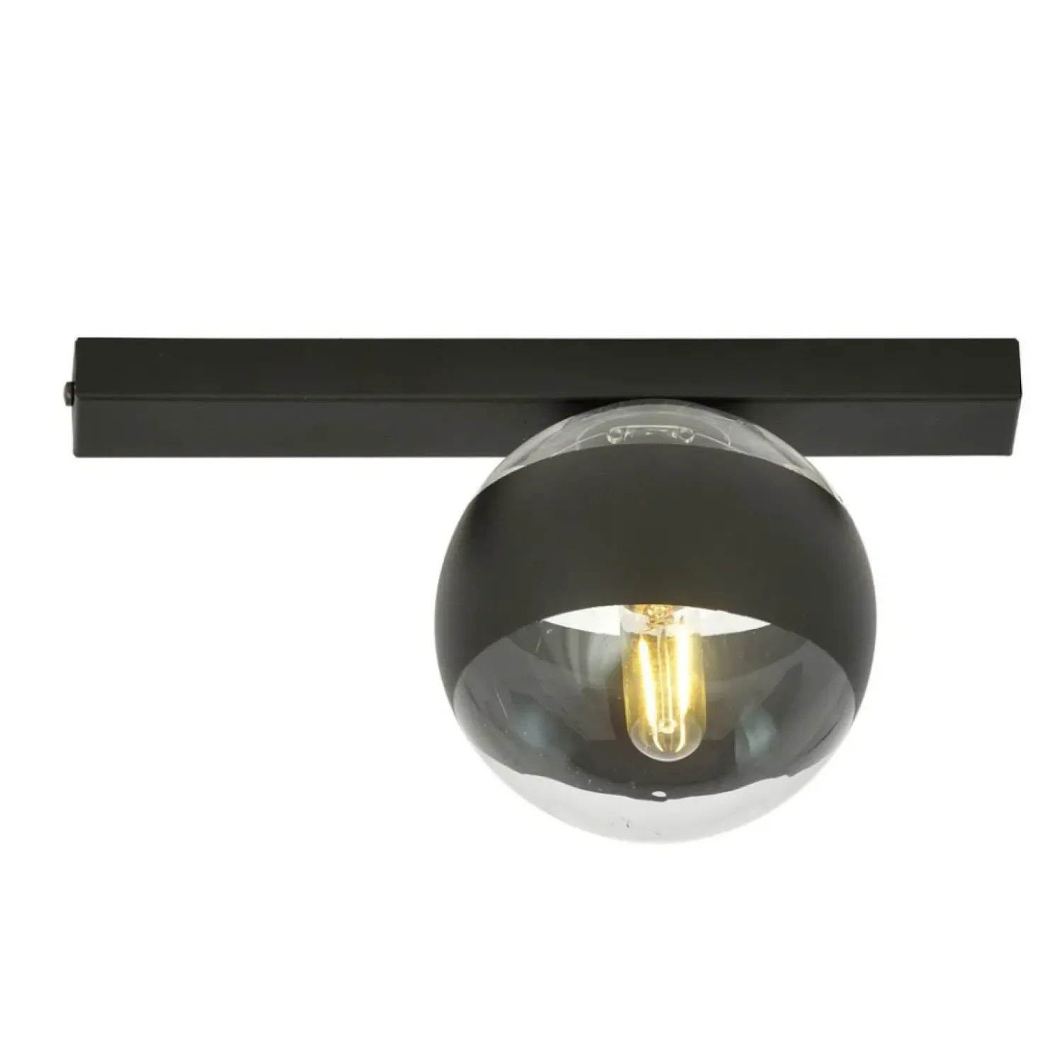 Czarna, pojedyncza lampa sufitowa z kloszem 1123/1 FIT | Kaja*Sklep Kaja Best