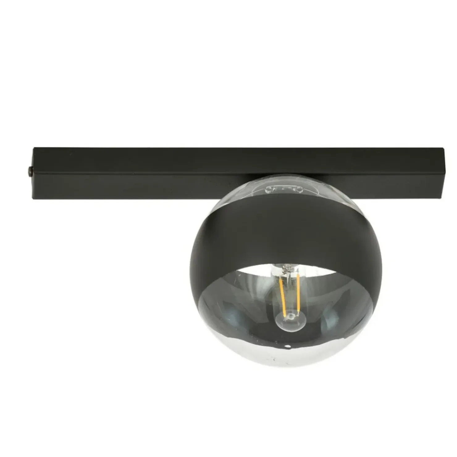 Czarna, pojedyncza lampa sufitowa z kloszem 1123/1 FIT | Kaja*Sklep Kaja Best